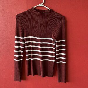 Red and White Striped Sweater